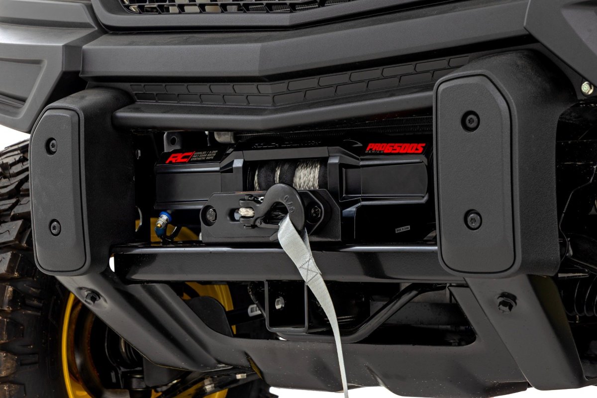 John Deere Gator XUV 835 Winch Mount - Rough Country - RS6500S - Black